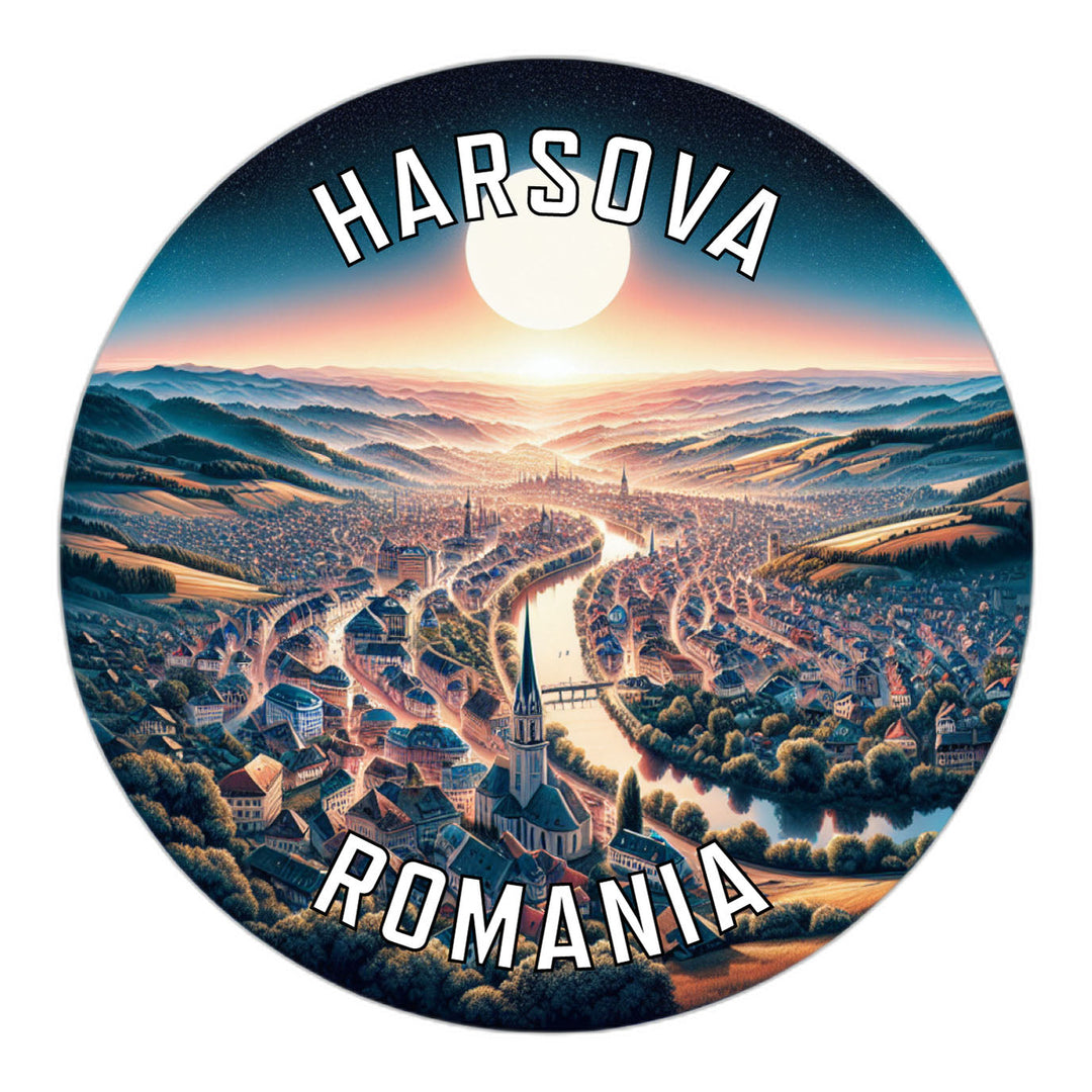 Harsova Romania Souvenir Die Cut Flat Magnet Image 1