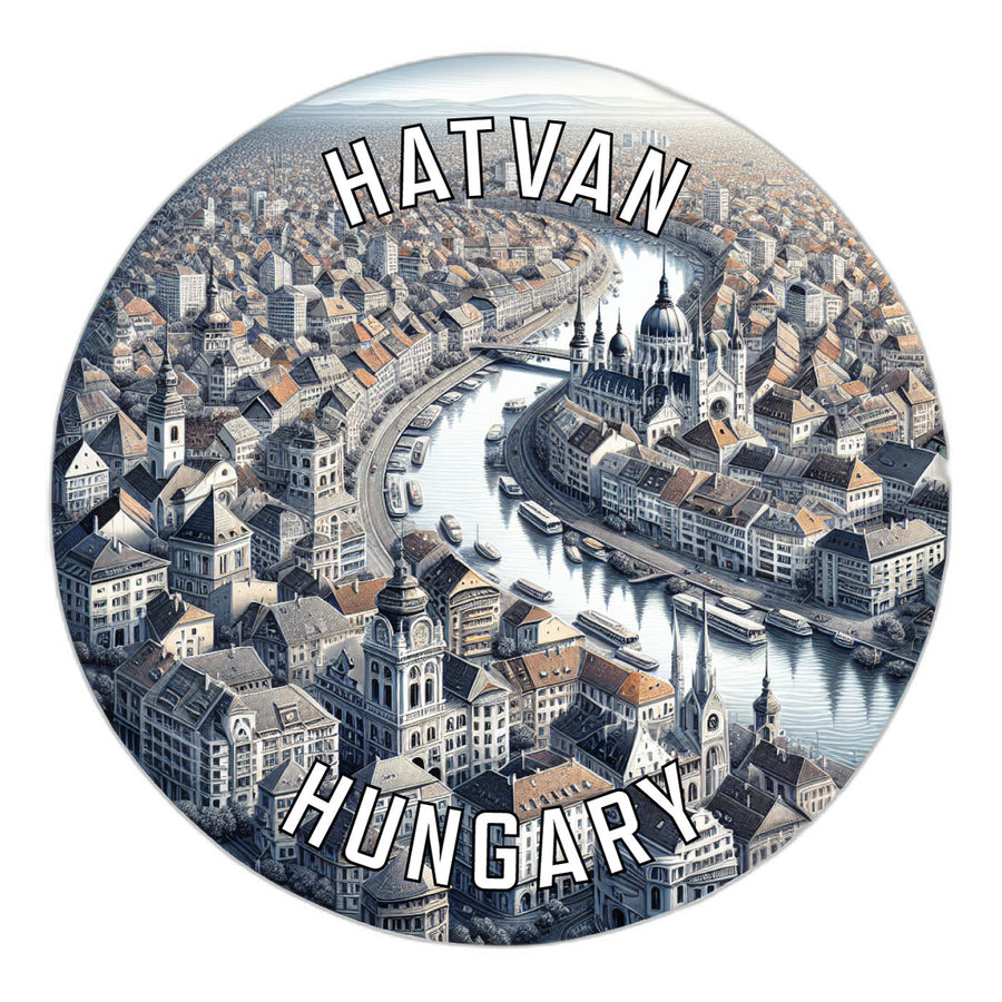 Hatvan Hungary Souvenir Die Cut Flat Magnet Image 1