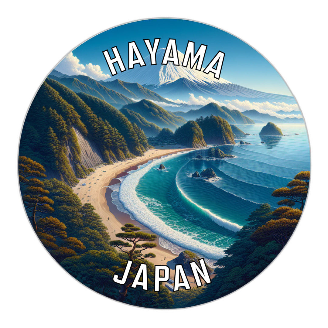 Hayama Japan Souvenir Die Cut Flat Magnet Image 1