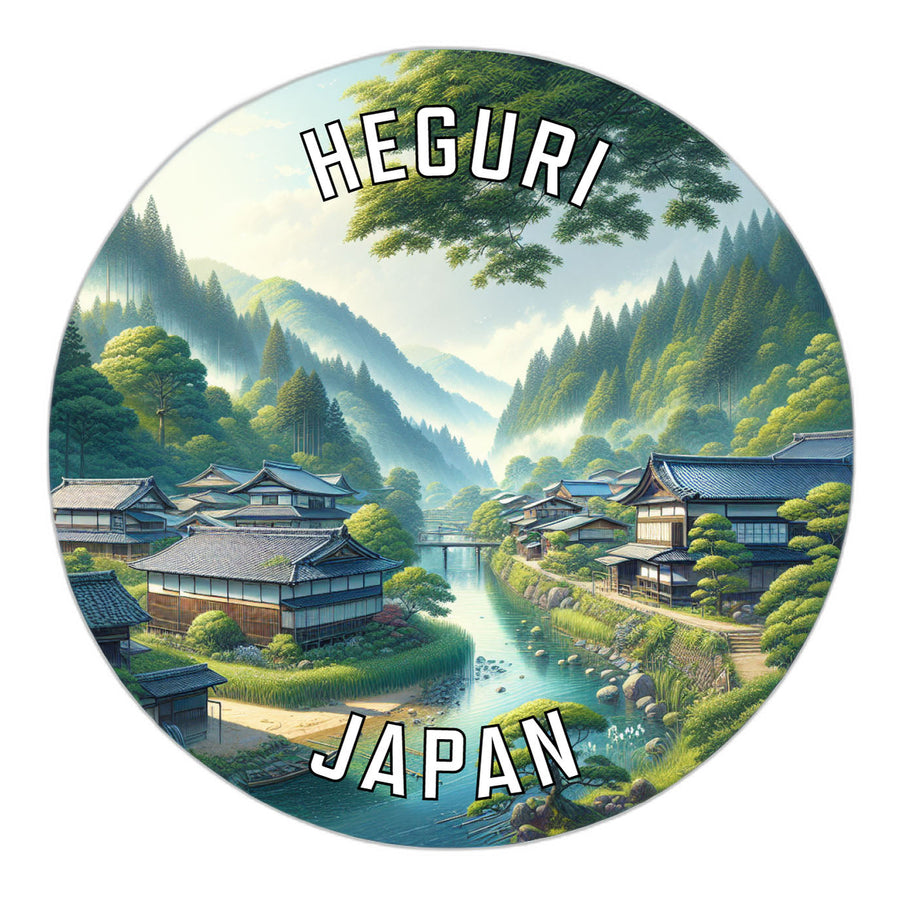 Heguri Japan Souvenir Die Cut Flat Magnet Image 1