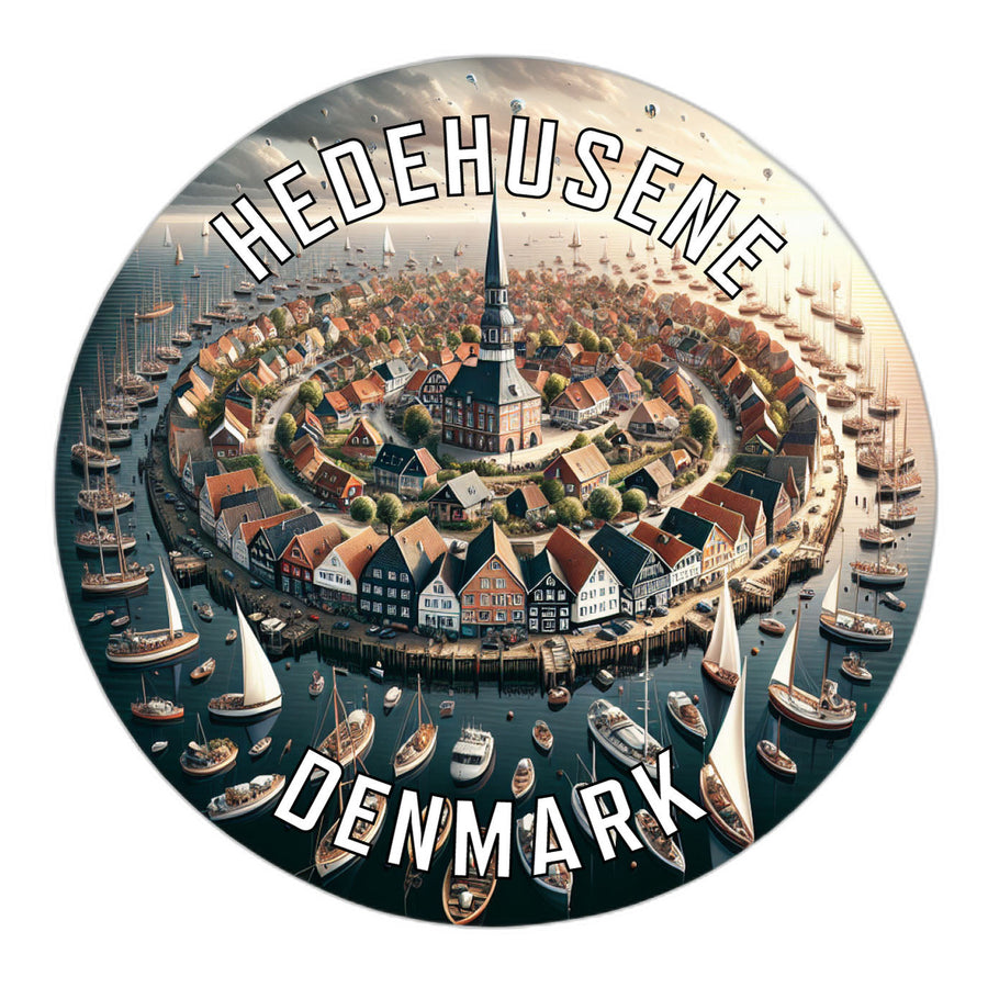 Hedehusene Denmark Souvenir Die Cut Flat Magnet Image 1