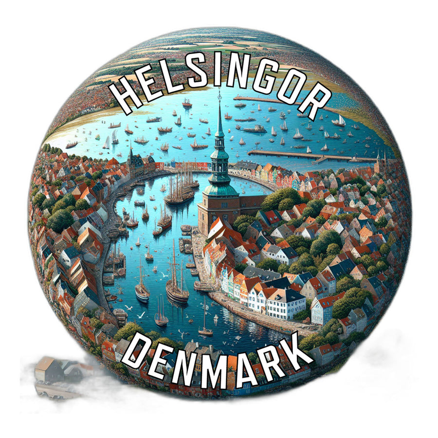 Helsingor Denmark Souvenir Die Cut Flat Magnet Image 1