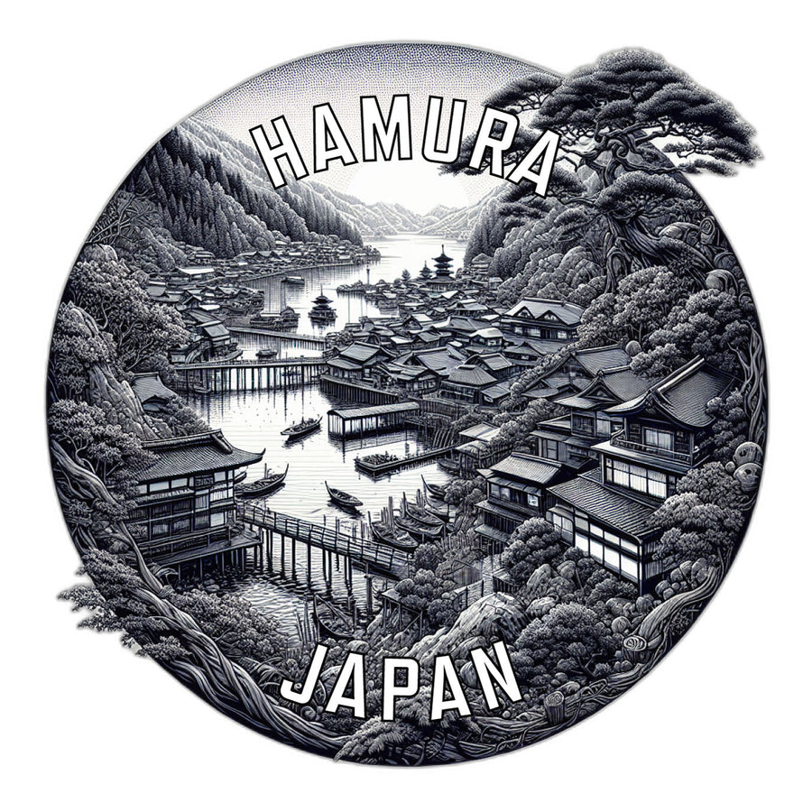 Hamura Japan Souvenir Die Cut Flat Magnet Image 1