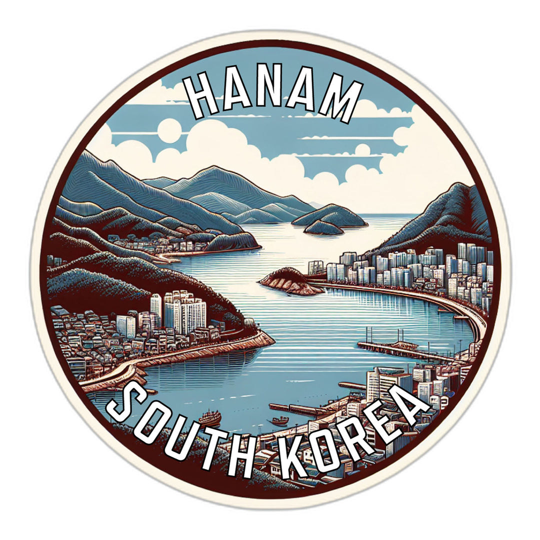 Hanam Korea South Souvenir Die Cut Flat Magnet Image 1