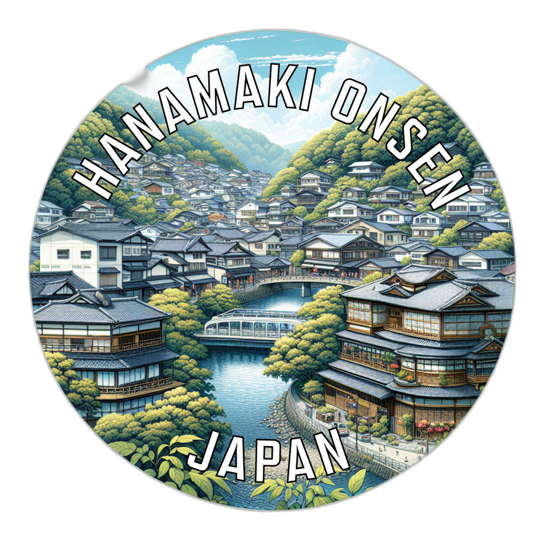 Hanamaki Onsen Japan Souvenir Die Cut Flat Magnet Image 1