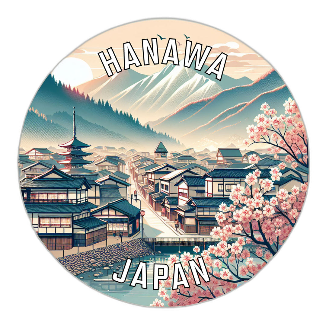 Hanawa Japan Souvenir Die Cut Flat Magnet Image 1