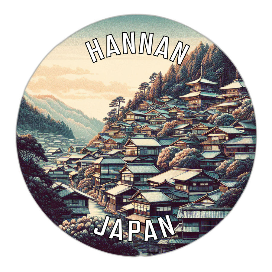 Hannan Japan Souvenir Die Cut Flat Magnet Image 1