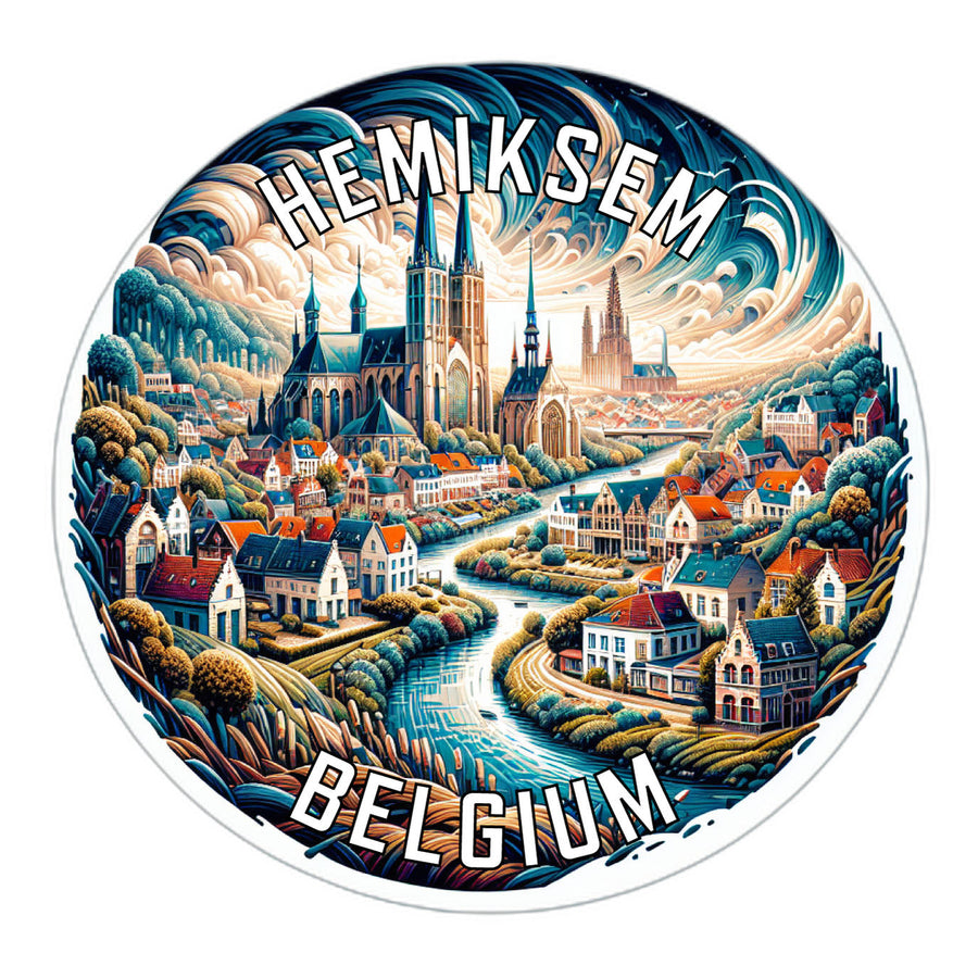 Hemiksem Belgium Souvenir Die Cut Flat Magnet Image 1