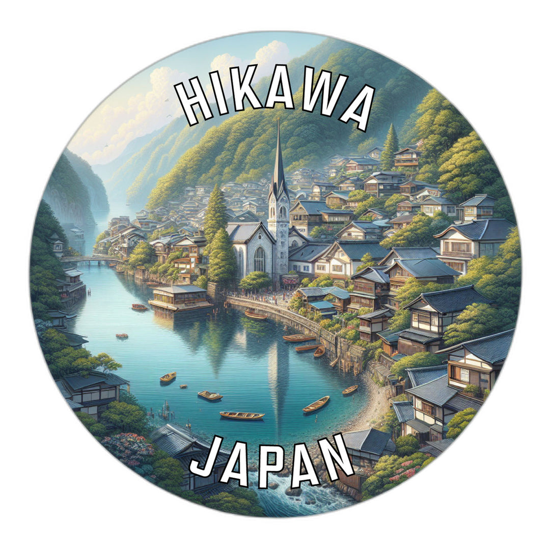 Hikawa Japan Souvenir Die Cut Flat Magnet Image 1