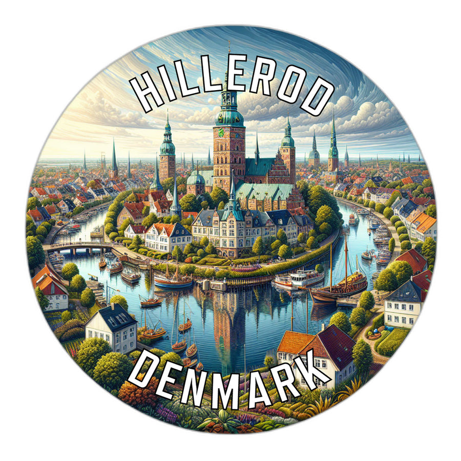 Hillerod Denmark Souvenir Die Cut Flat Magnet Image 1