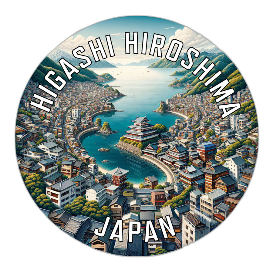 Higashi Hiroshima Japan Souvenir Die Cut Flat Magnet Image 1