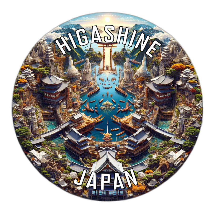 Higashine Japan Souvenir Die Cut Flat Magnet Image 1