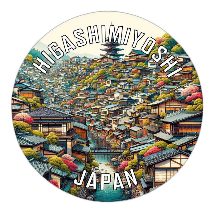 Higashimiyoshi Japan Souvenir Die Cut Flat Magnet Image 1