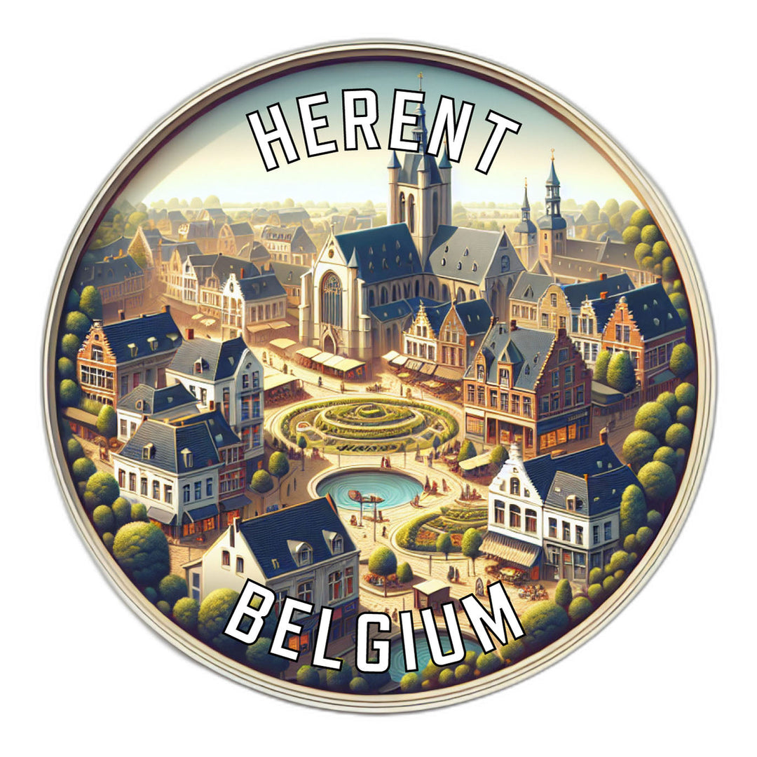 Herent Belgium Souvenir Die Cut Flat Magnet Image 1