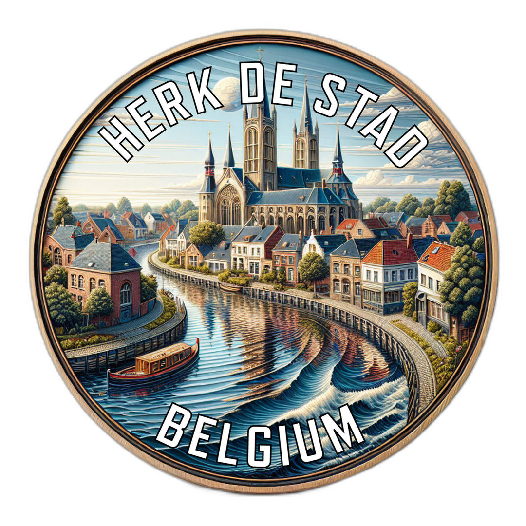 Herk de Stad Belgium Souvenir Die Cut Flat Magnet Image 1