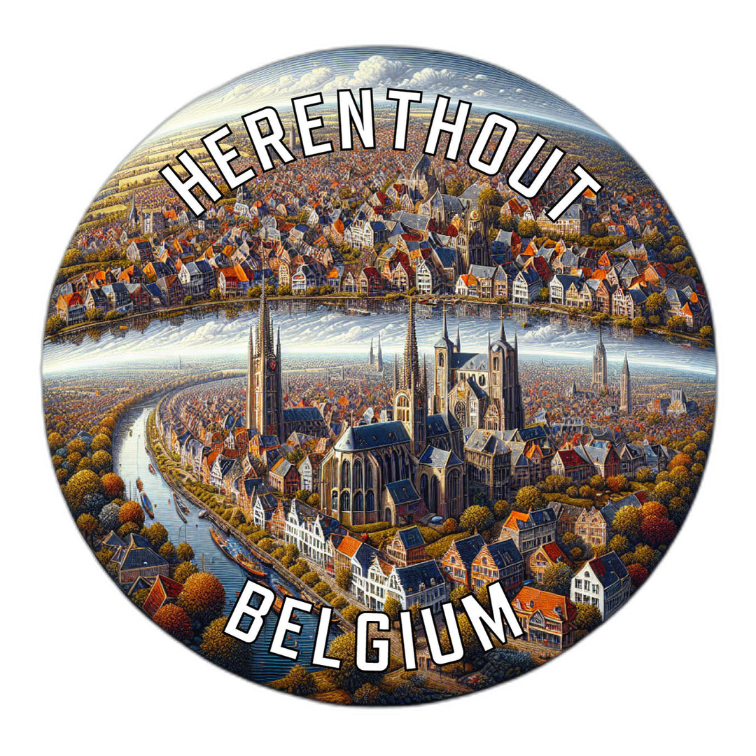 Herenthout Belgium Souvenir Die Cut Flat Magnet Image 1