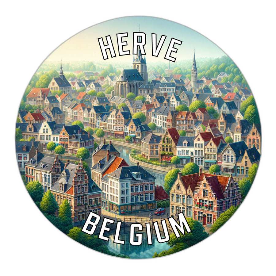 Herve Belgium Souvenir Die Cut Flat Magnet Image 1