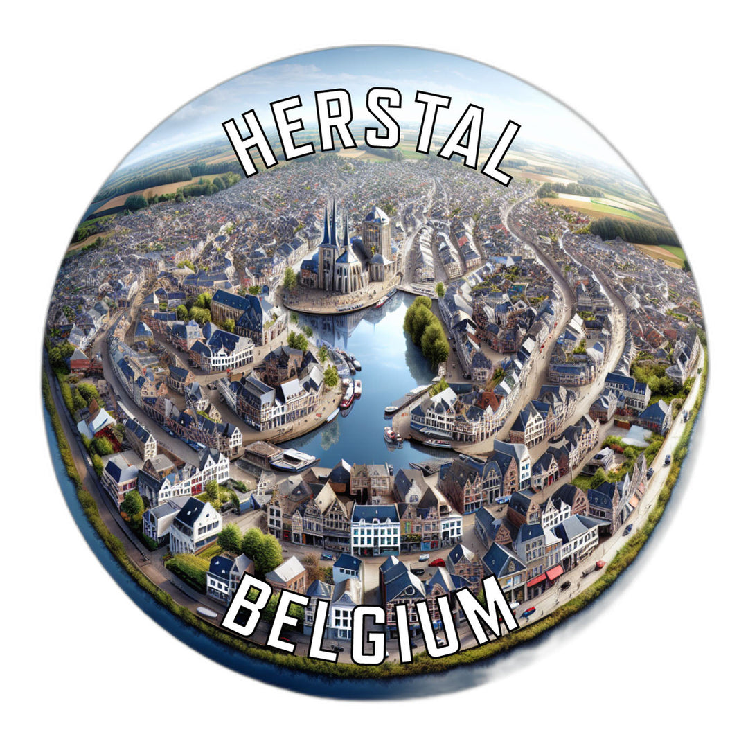 Herstal Belgium Souvenir Die Cut Flat Magnet Image 1