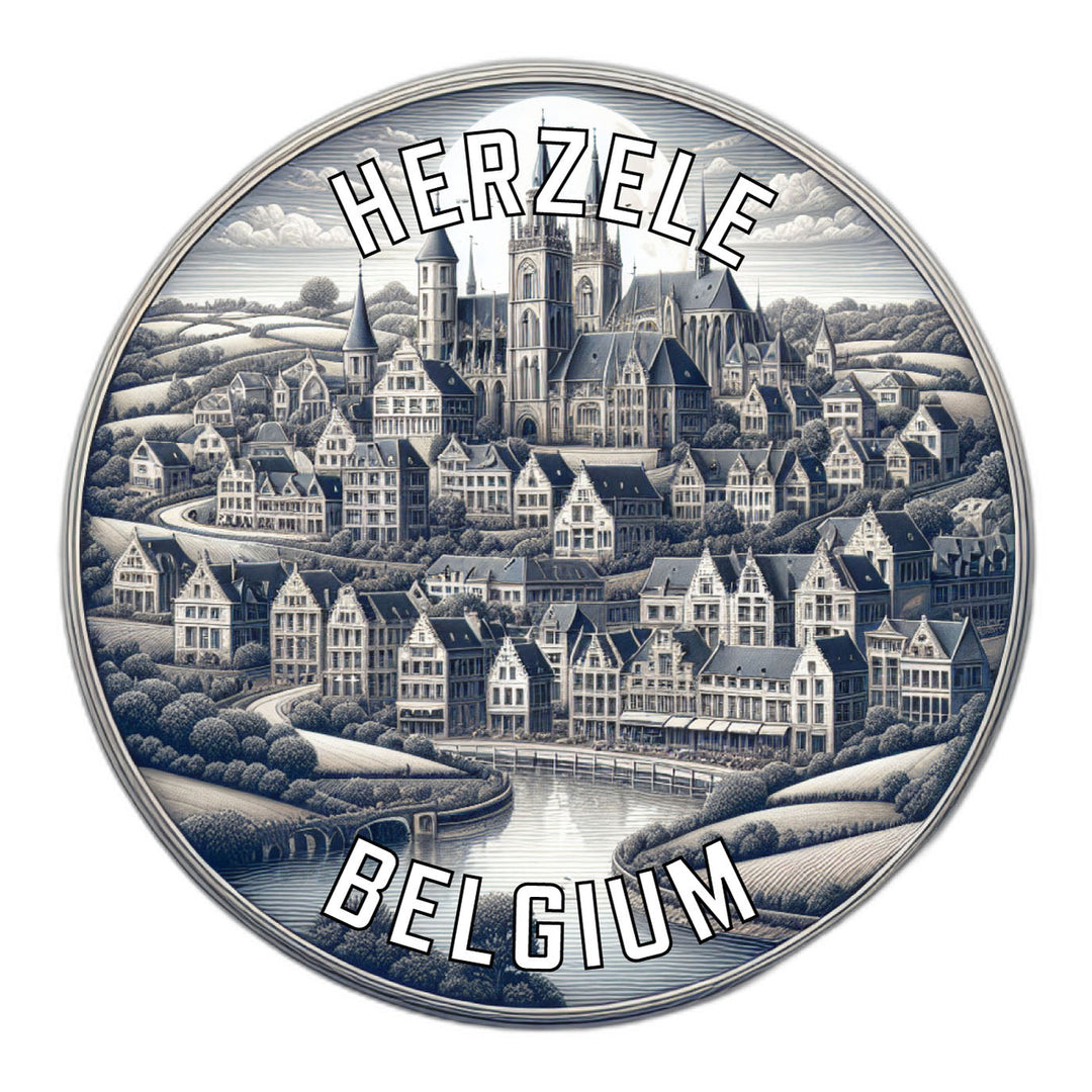 Herzele Belgium Souvenir Die Cut Flat Magnet Image 1