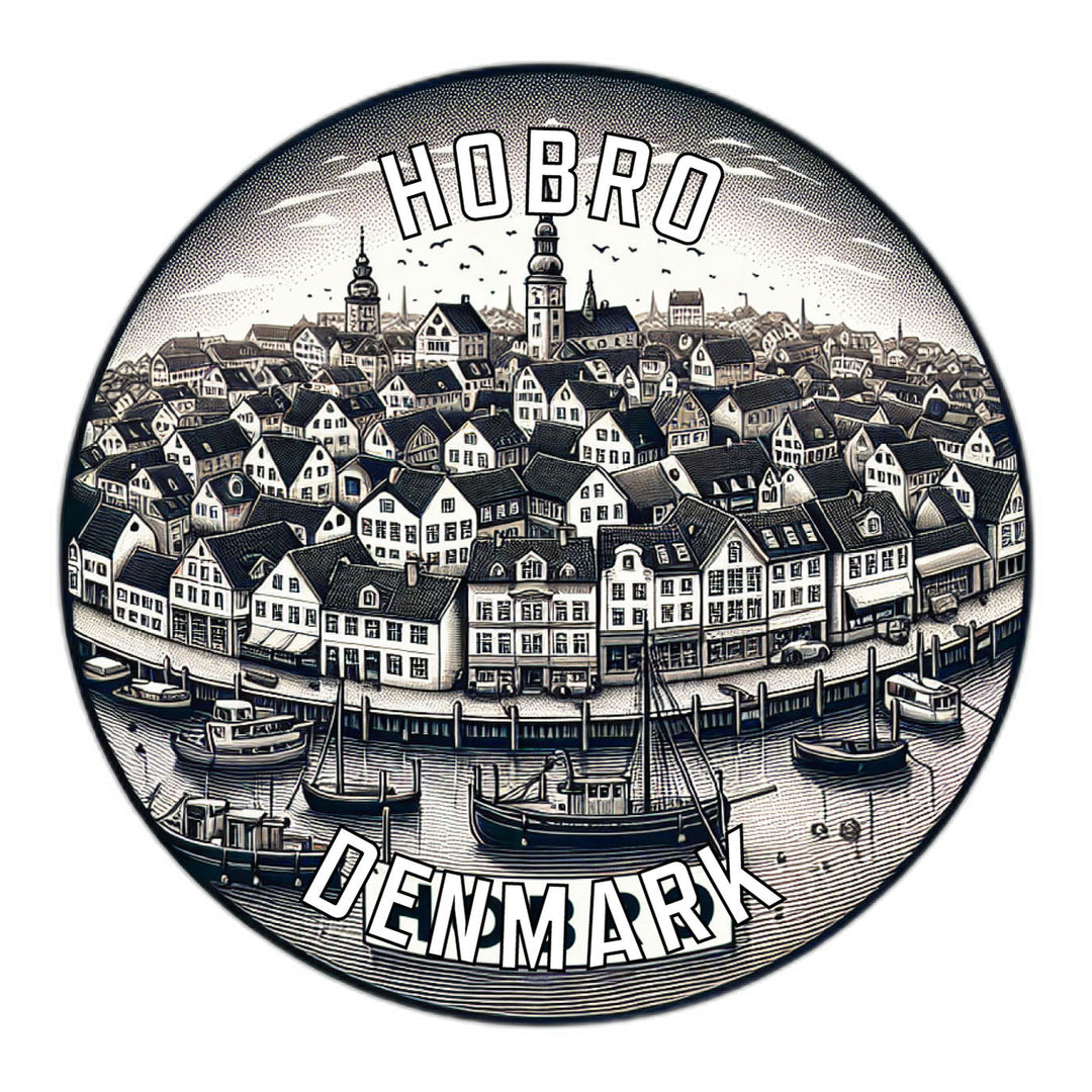 Hobro Denmark Souvenir Die Cut Flat Magnet Image 1