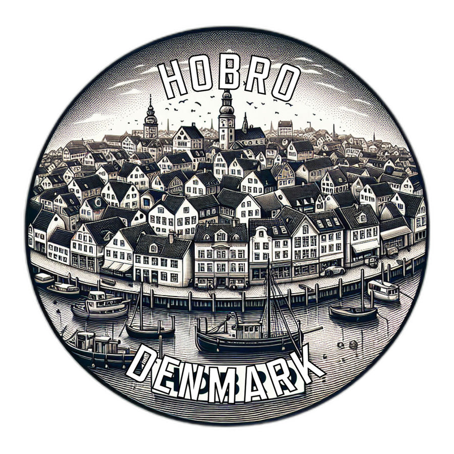 Hobro Denmark Souvenir Die Cut Flat Magnet Image 1