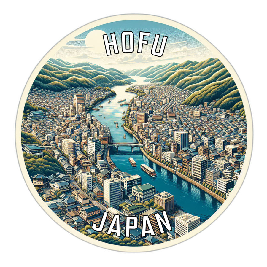 Hofu Japan Souvenir Die Cut Flat Magnet Image 1