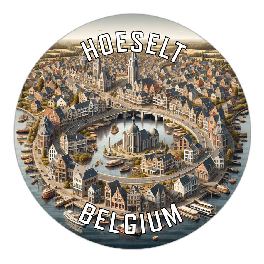 Hoeselt Belgium Souvenir Die Cut Flat Magnet Image 1