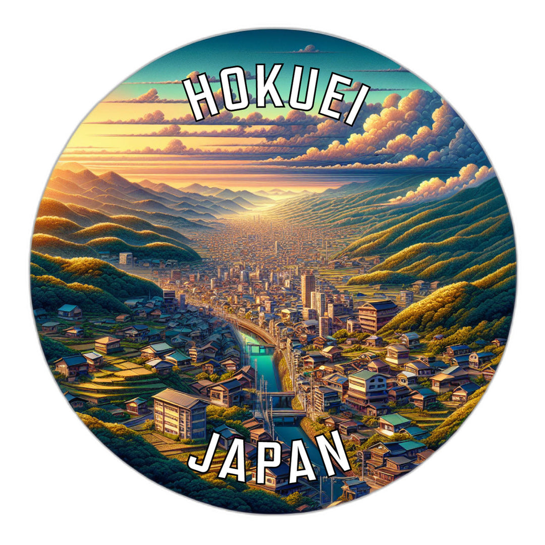 Hokuei Japan Souvenir Die Cut Flat Magnet Image 1