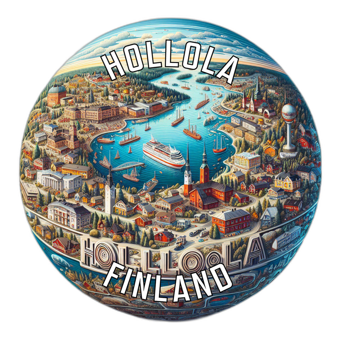 Hollola Finland Souvenir Die Cut Flat Magnet Image 1