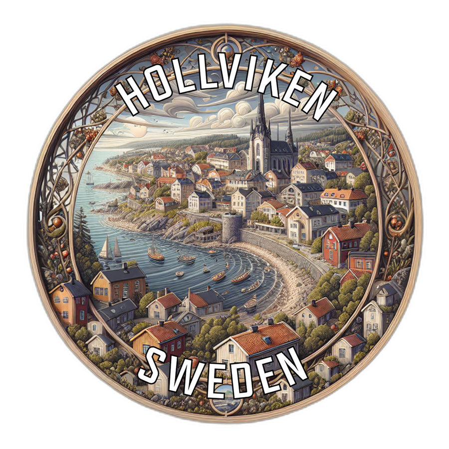 Hollviken Sweden Souvenir Die Cut Flat Magnet Image 1