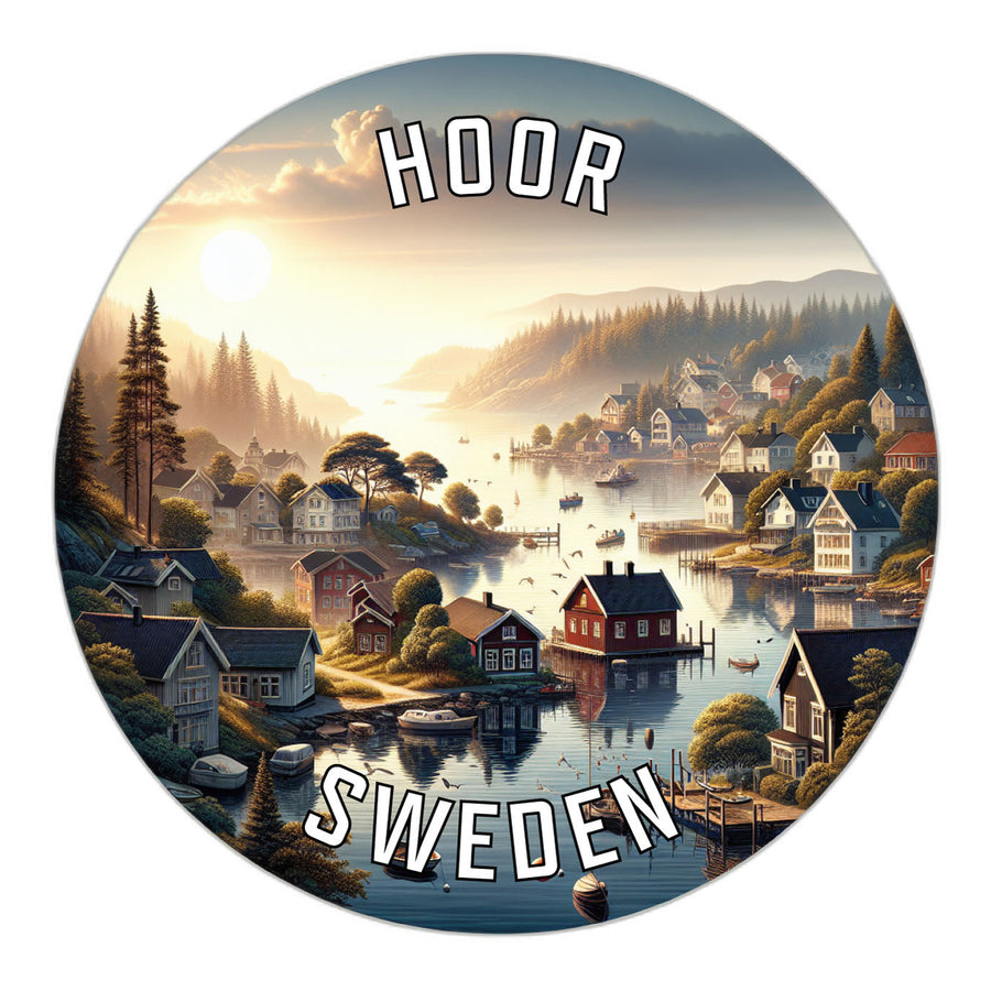 Hoor Sweden Souvenir Die Cut Flat Magnet Image 1