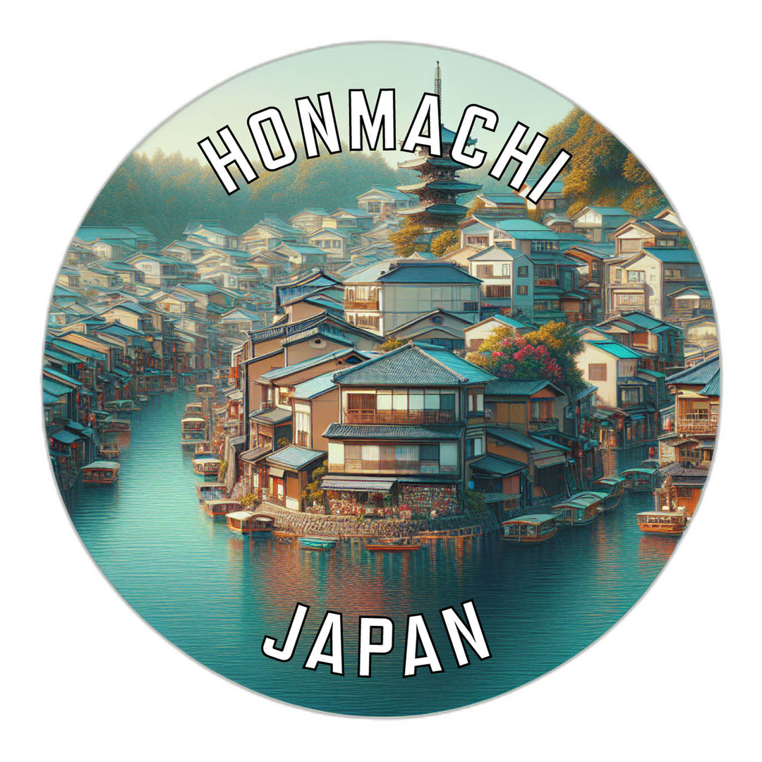 Honmachi Japan Souvenir Die Cut Flat Magnet Image 1