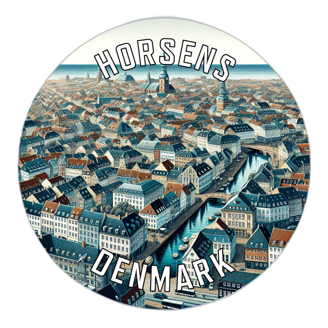 Horsens Denmark Souvenir Die Cut Flat Magnet Image 1