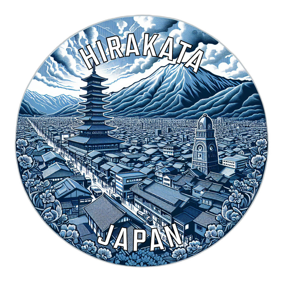 Hirakata Japan Souvenir Die Cut Flat Magnet Image 1