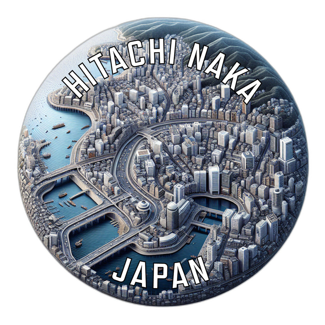 Hitachi Naka Japan Souvenir Die Cut Flat Magnet Image 1