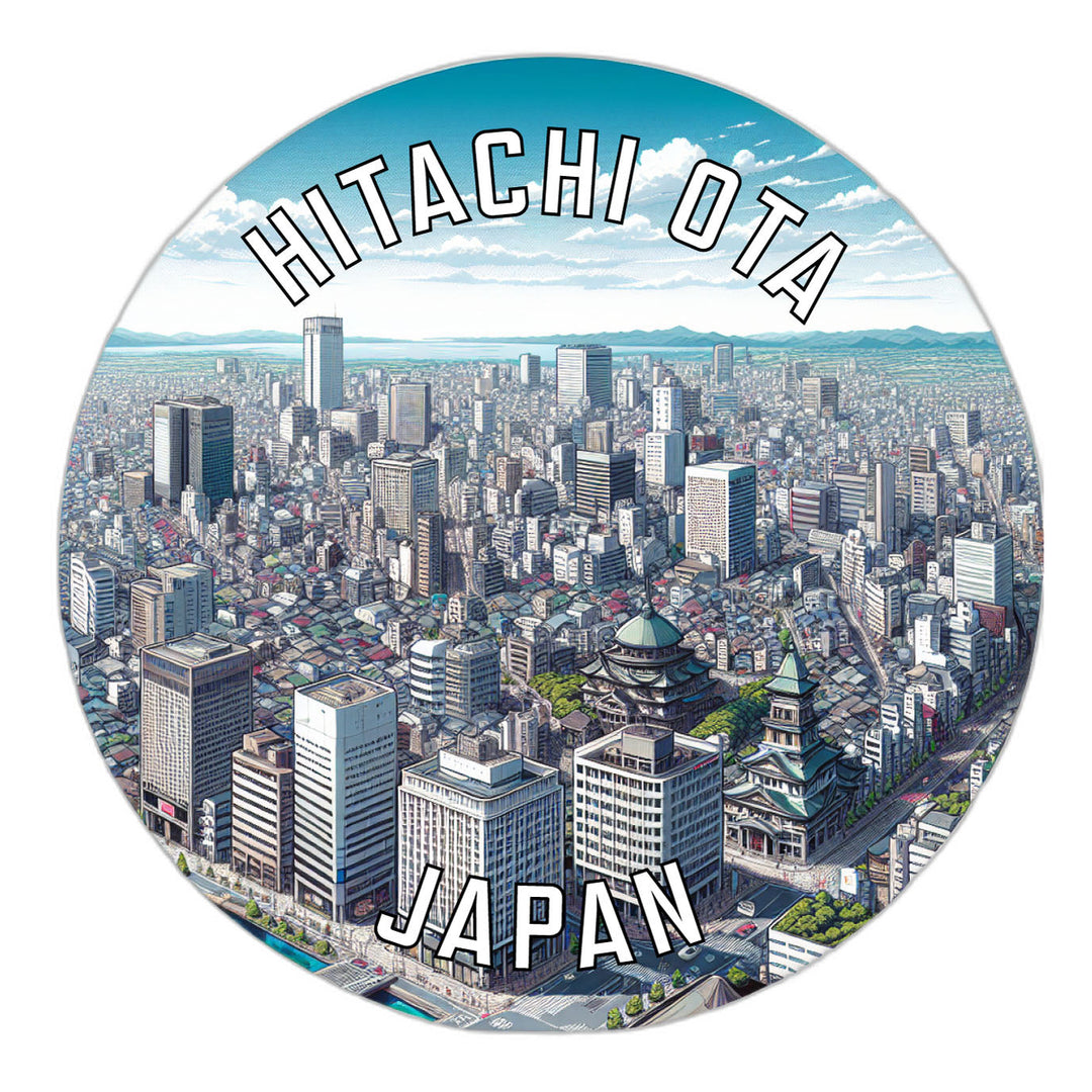 Hitachi ota Japan Souvenir Die Cut Flat Magnet Image 1