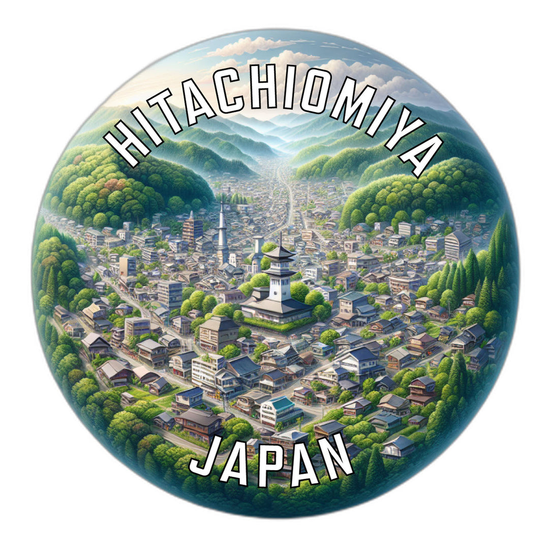 Hitachiomiya Japan Souvenir Die Cut Flat Magnet Image 1