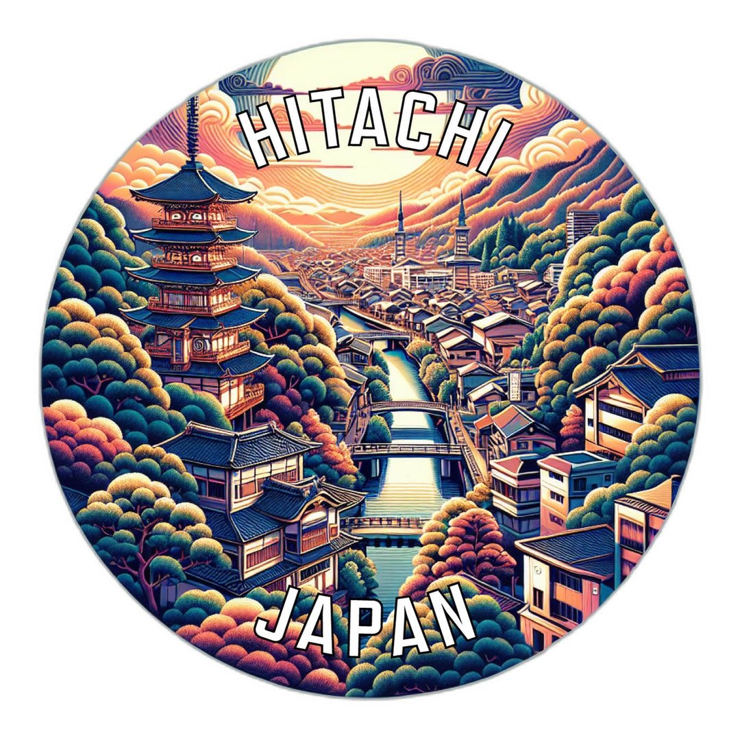 Hitachi Japan Souvenir Die Cut Flat Magnet Image 1