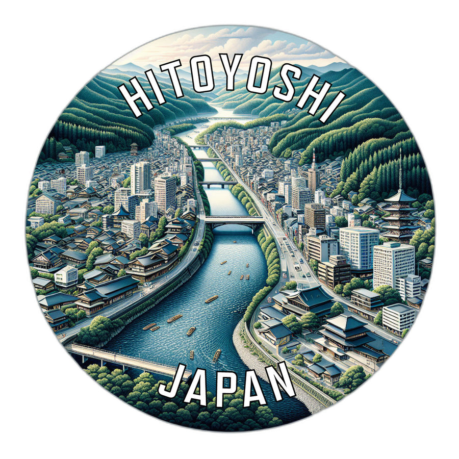 Hitoyoshi Japan Souvenir Die Cut Flat Magnet Image 1