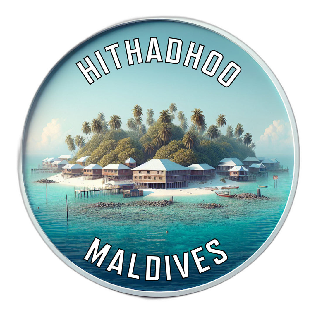 Hithadhoo Maldives Souvenir Die Cut Flat Magnet Image 1