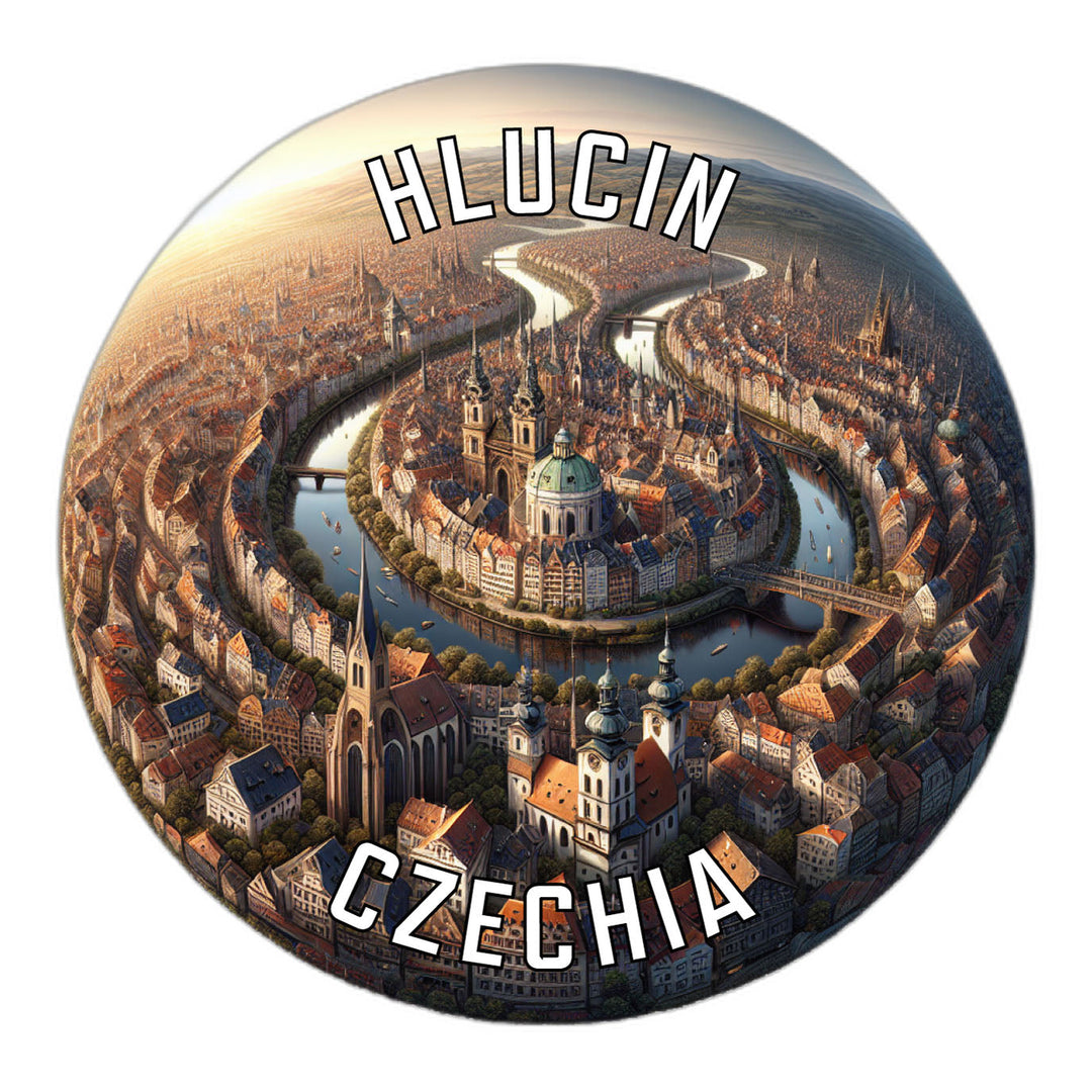 Hlucin Czechia Souvenir Die Cut Flat Magnet Image 1