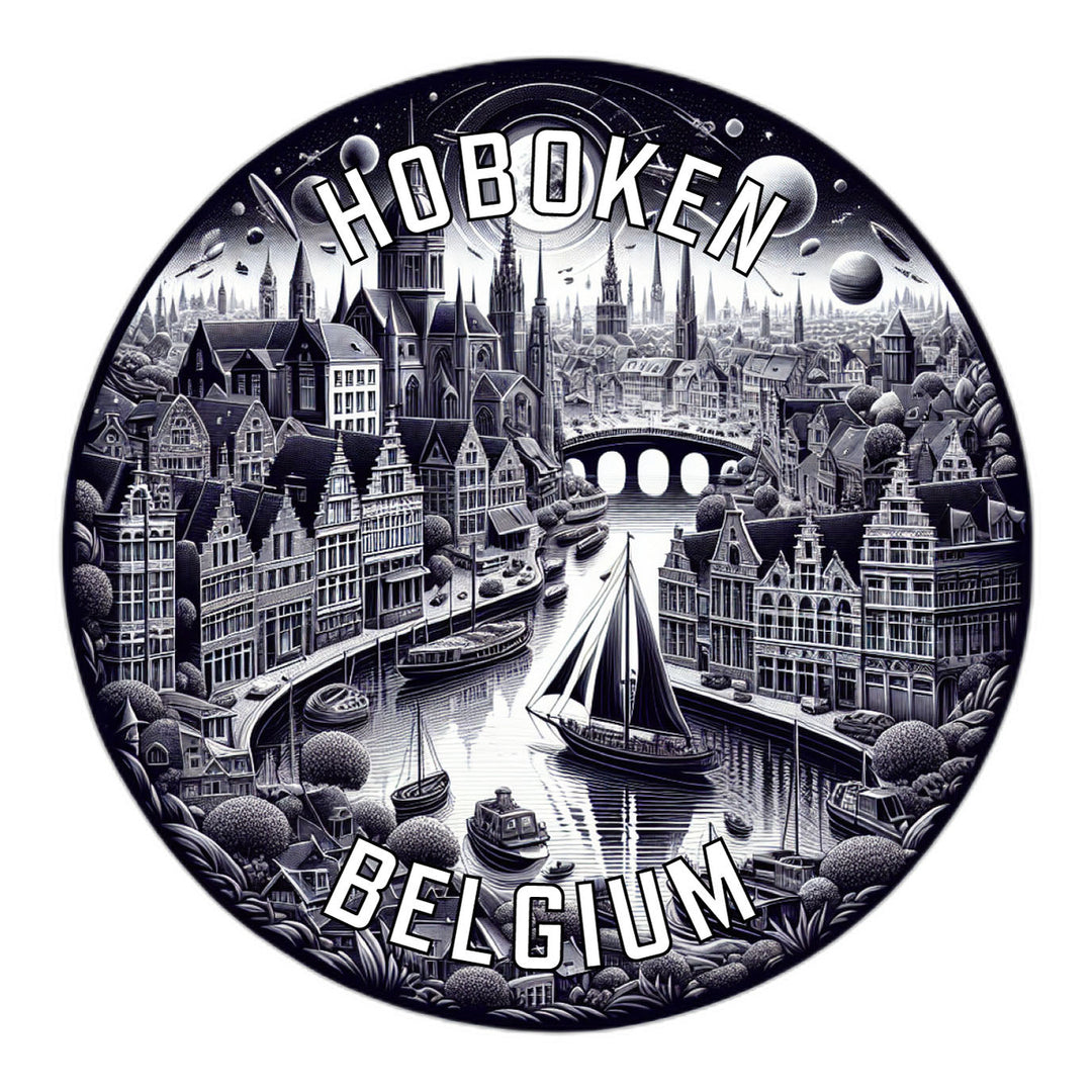 Hoboken Belgium Souvenir Die Cut Flat Magnet Image 1