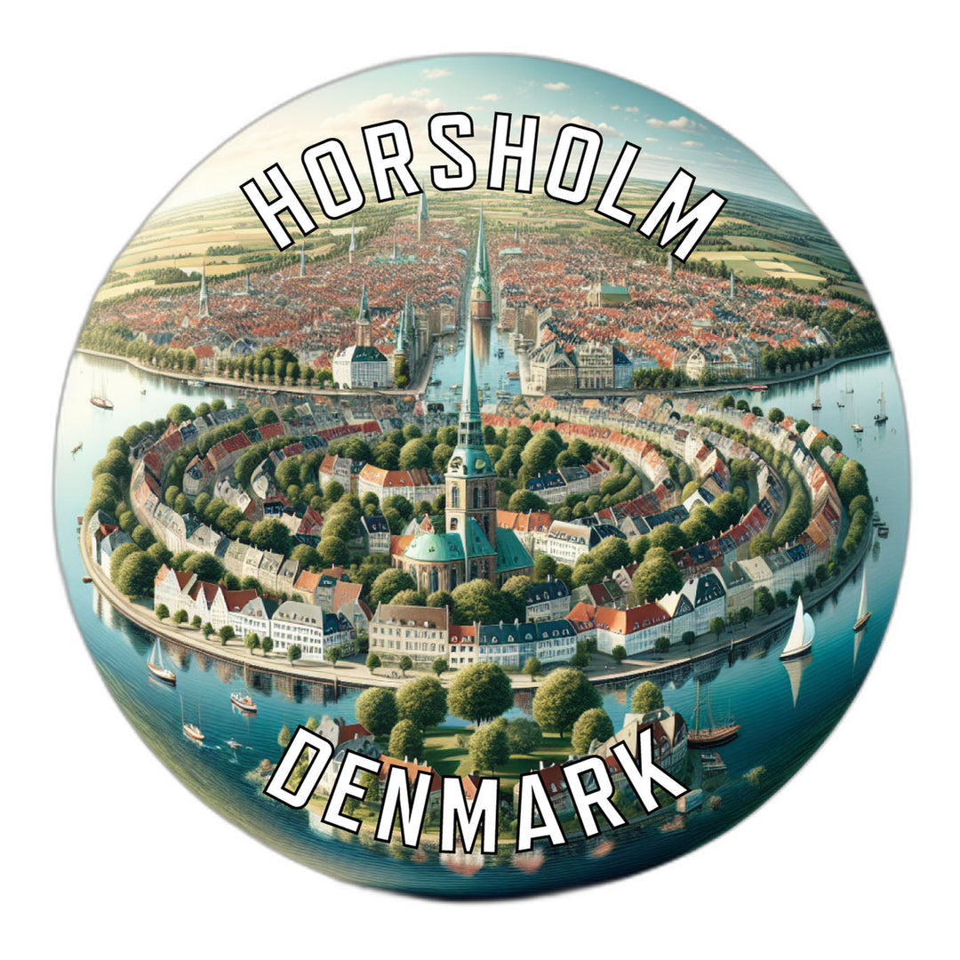 Horsholm Denmark Souvenir Die Cut Flat Magnet Image 1