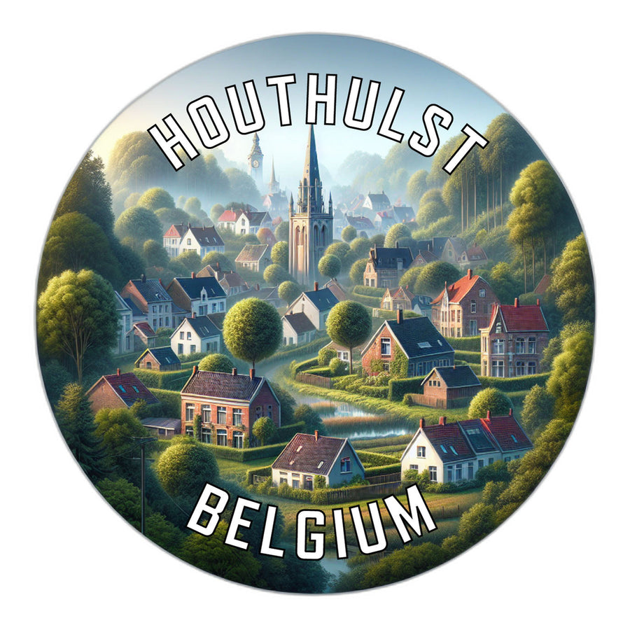 Houthulst Belgium Souvenir Die Cut Flat Magnet Image 1