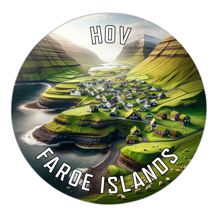 Hov Faroe Islands Souvenir Die Cut Flat Magnet Image 1