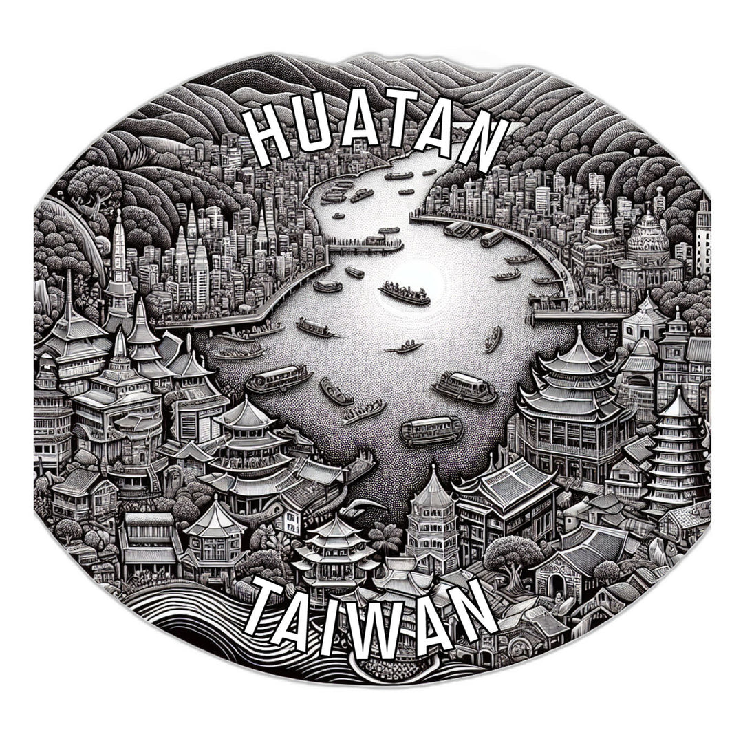 Huatan Taiwan Souvenir Die Cut Flat Magnet Image 1