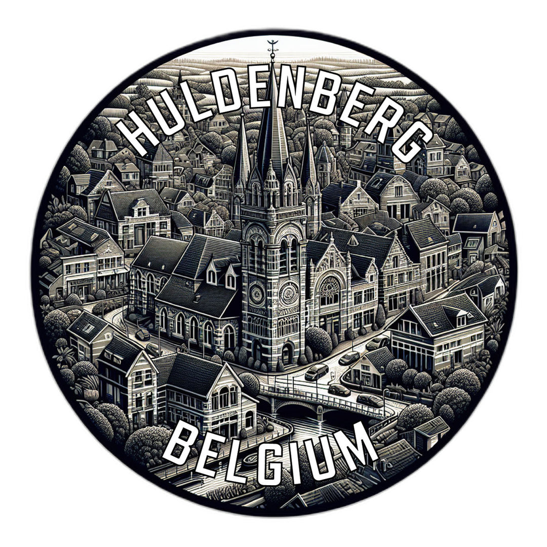 Huldenberg Belgium Souvenir Die Cut Flat Magnet Image 1