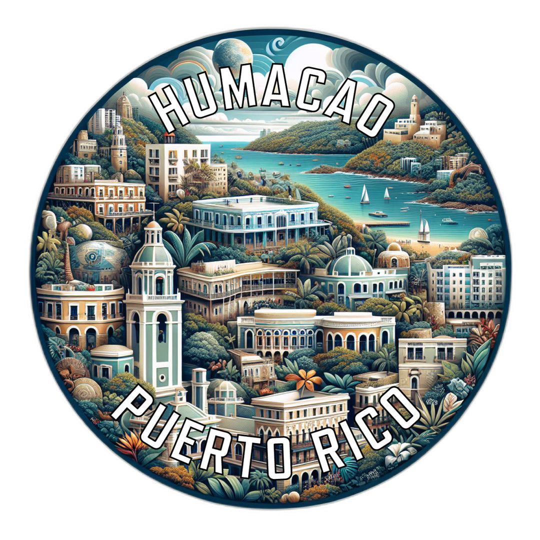 Humacao Puerto Rico Souvenir Die Cut Flat Magnet Image 1