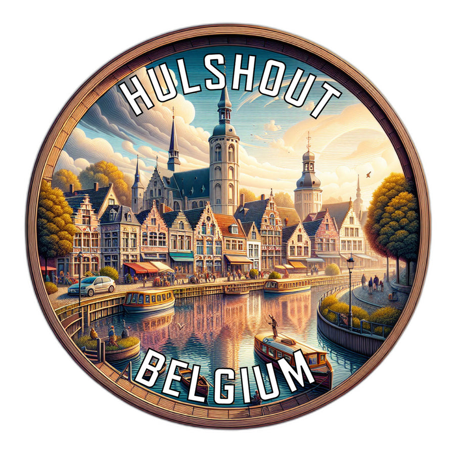 Hulshout Belgium Souvenir Die Cut Flat Magnet Image 1