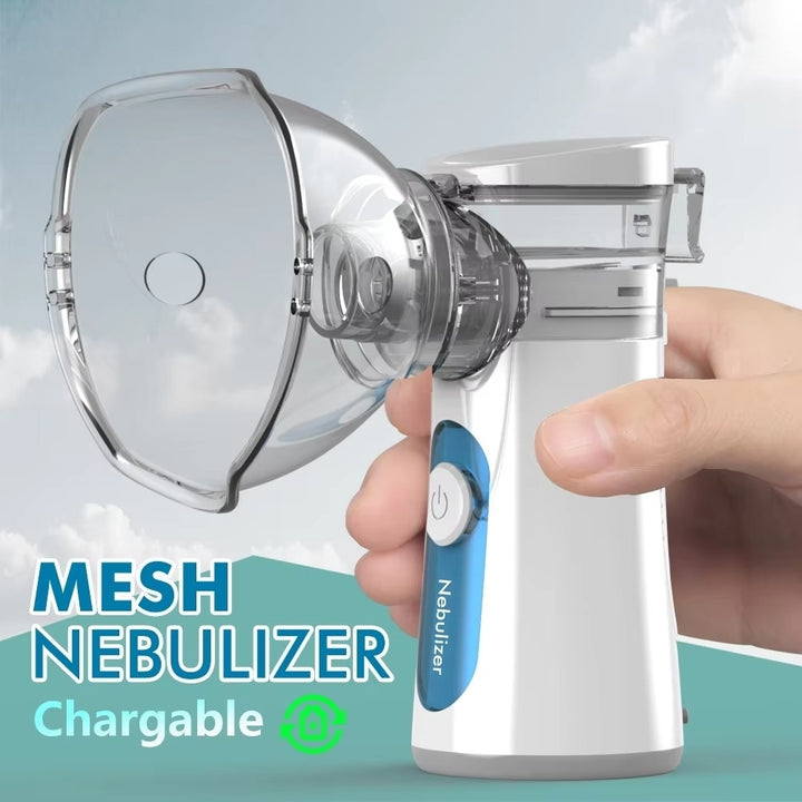 Rechargeable Mini Handheld Portable Auto Clean Inhale Nebulizer Mesh Atomizer Image 1